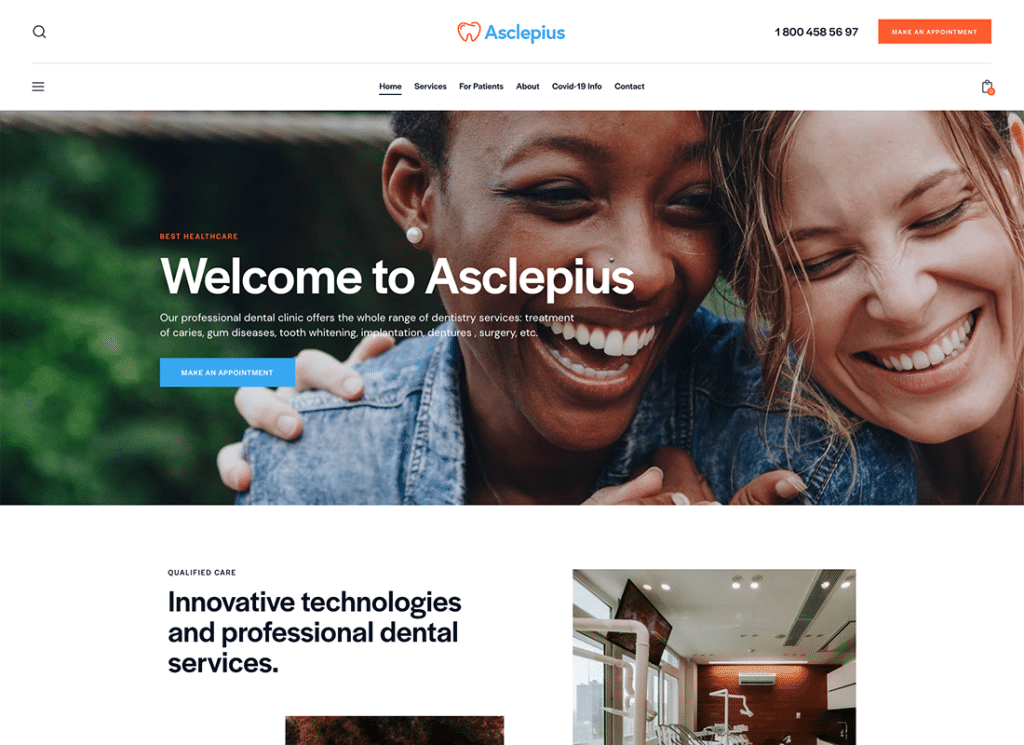 Asclepius - Doctor, Medical & Healthcare Tema WordPress