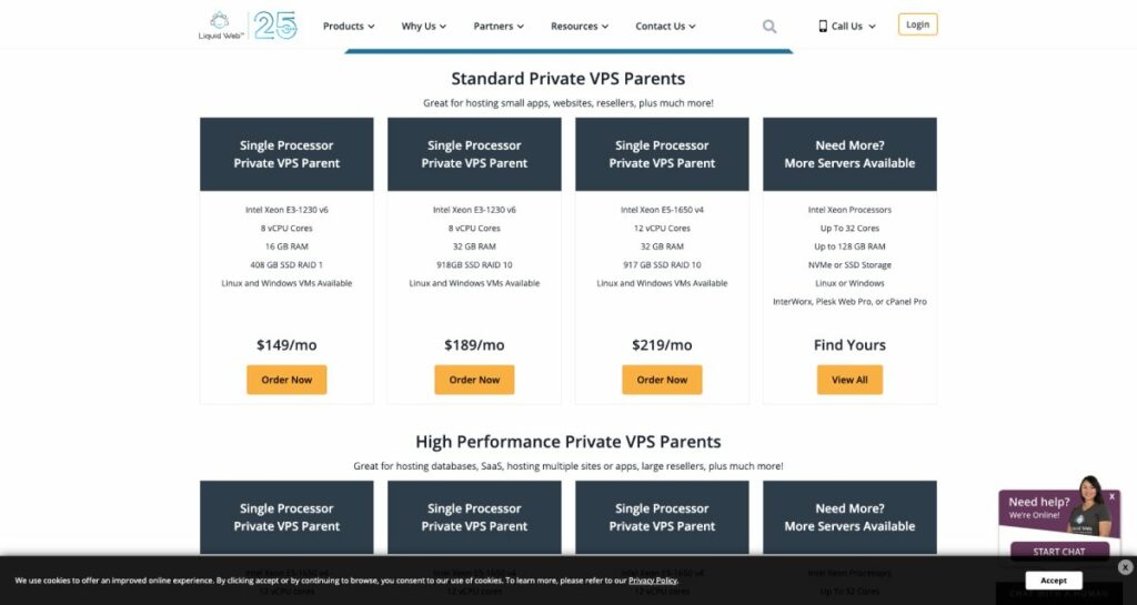 ราคา vps ของผู้ค้าปลีก liquidweb vps