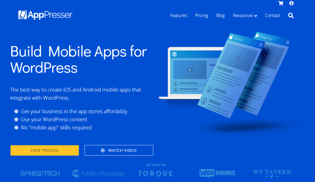 apppresser - plugin WordPress ottimizzati per i dispositivi mobili