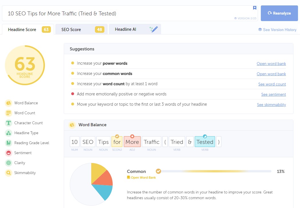 Analyseur de titres CoSchedule