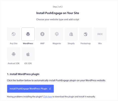 PushEngage-WordPress-Installation