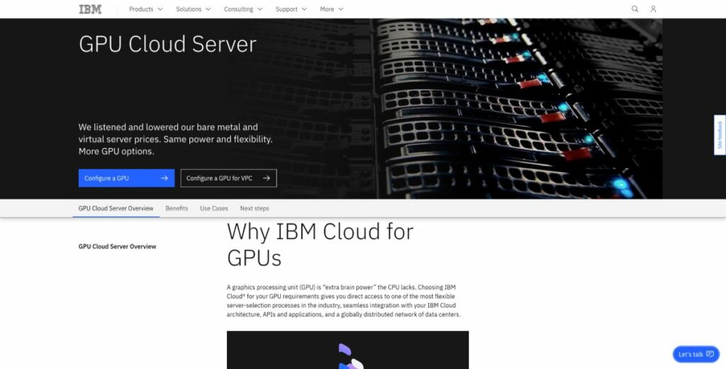 IBM GPU ホスティング プロバイダー