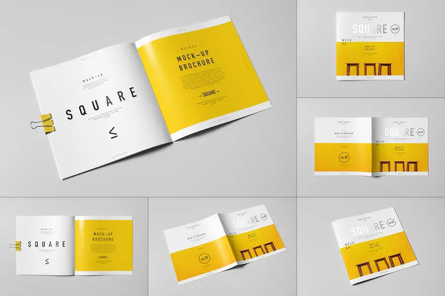 Brochure quadrata Mock-up -