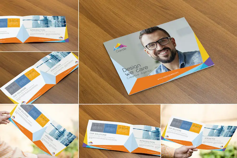 Mockup di brochure fotorealistici -