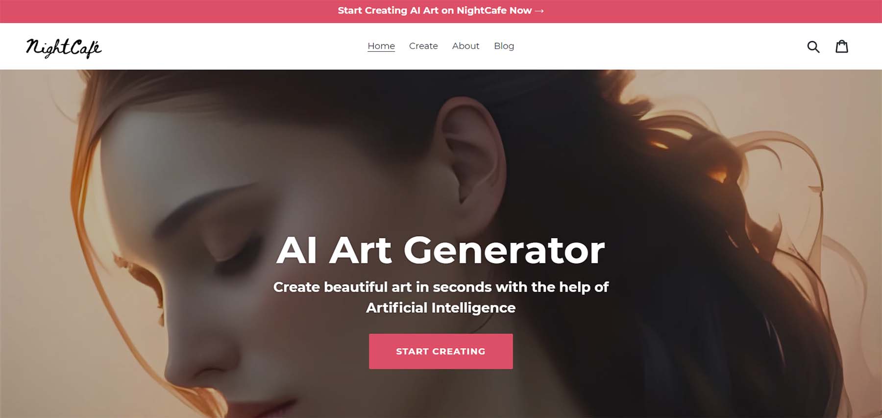 Generador de arte AI NightCafe