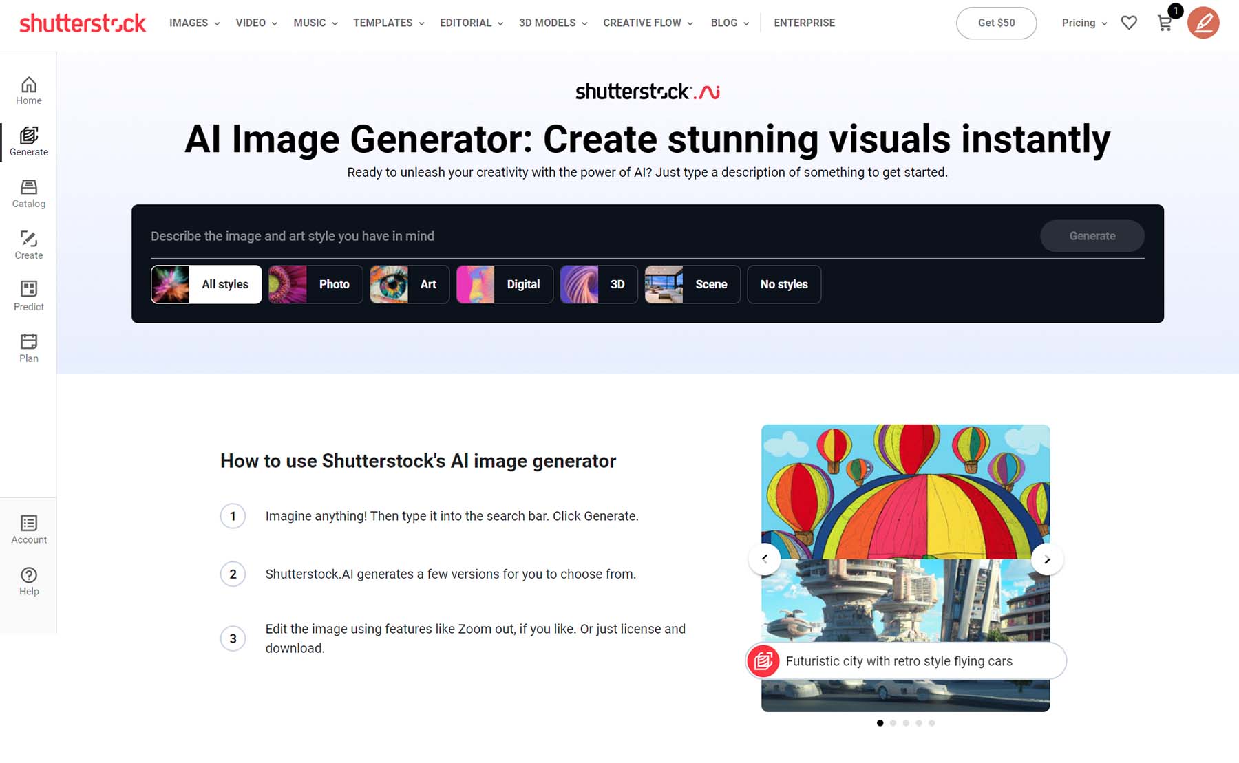 Shutterstock 人工智能