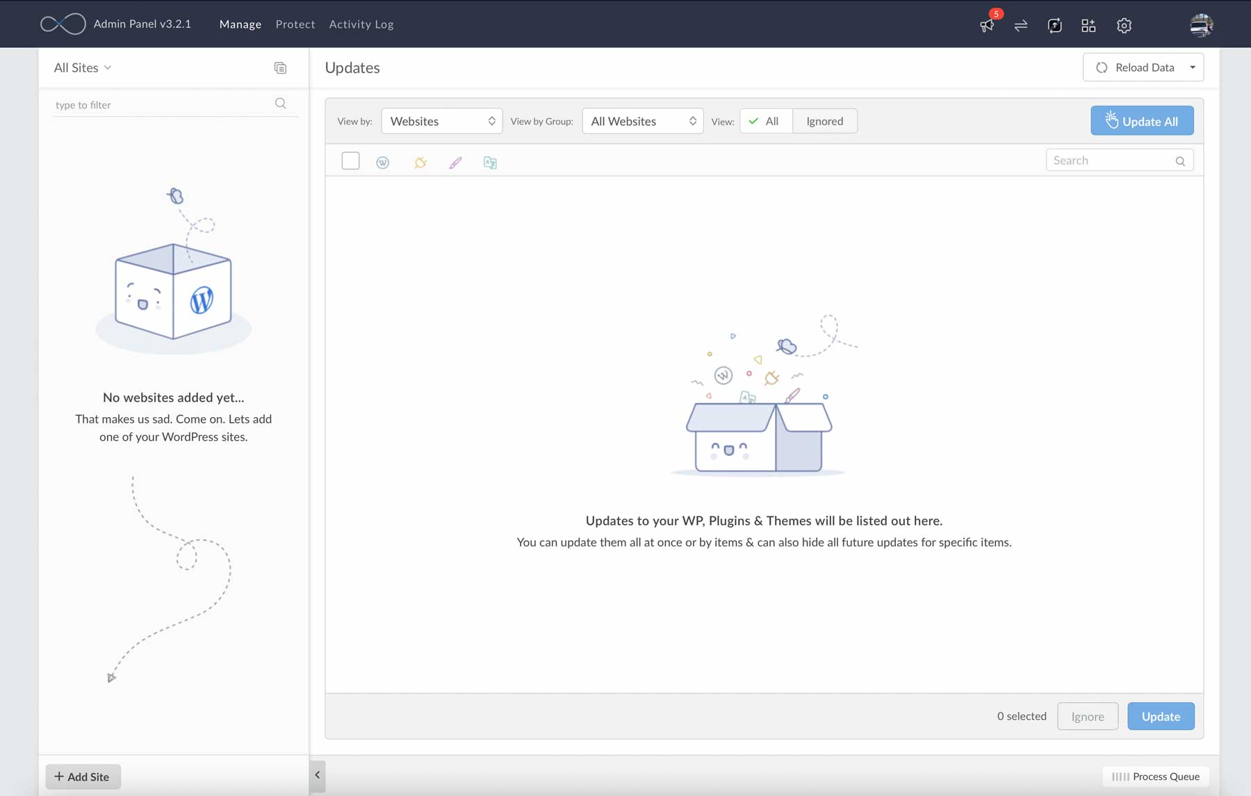 InfititeWP-Dashboard