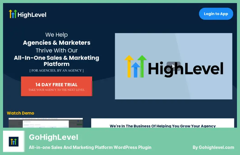 GoHighLevel プラグイン - オールインワンの販売およびマーケティング プラットフォーム WordPress プラグイン