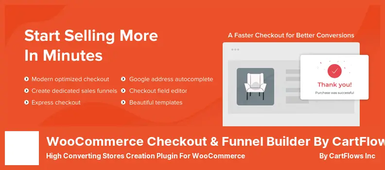 WooCommerce Checkout & Funnel Builder by CartFlows Plugin - WooCommerce용 전환율이 높은 상점 생성 플러그인