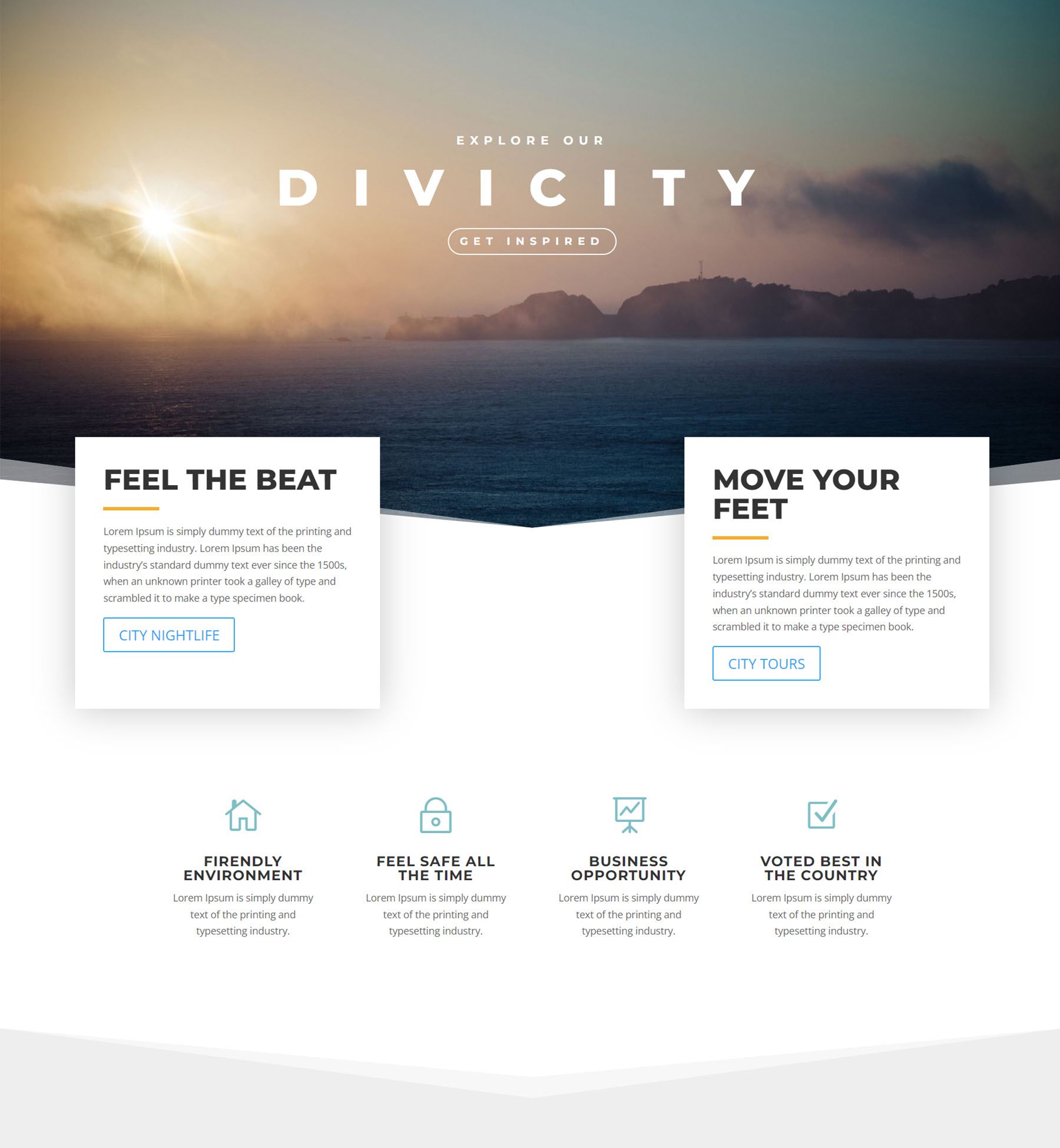 Divi 製品ハイライト DiviCity 見出し