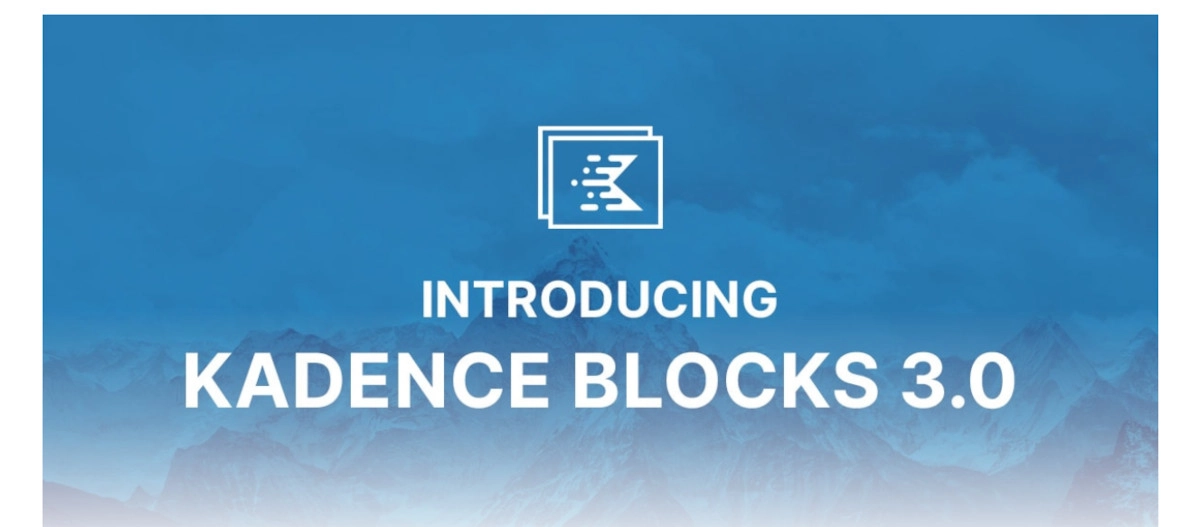 captura de tela da página da Web do Kadence Blocks 3.0