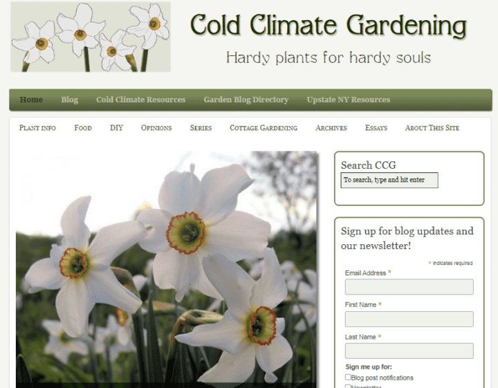 Page d'accueil du jardinage en climat froid