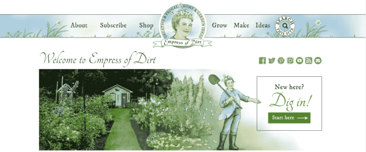 Empress of Dirt Gardening Blog Homepage