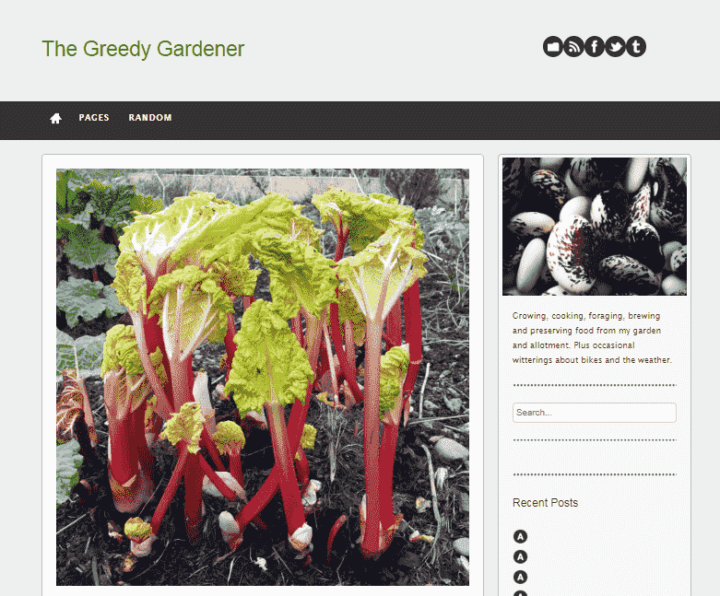 La home page del giardiniere avido