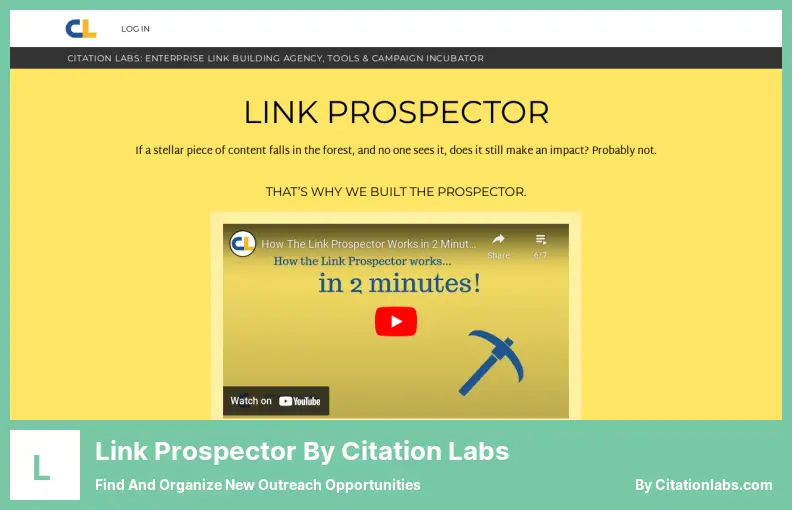 ربط Prospector عن طريق Citation Labs - ابحث عن فرص تواصل جديدة ونظمها