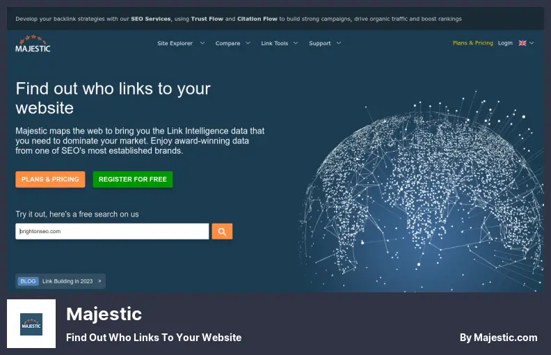 Majestic - Averigüe quién enlaza a su sitio web