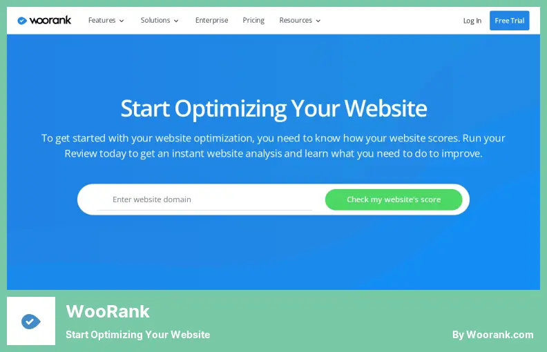 WooRank - Mulai Mengoptimalkan Situs Web Anda