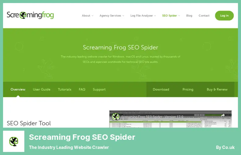 Screaming Frog SEO Spider - 業界をリードする Web サイト クローラー