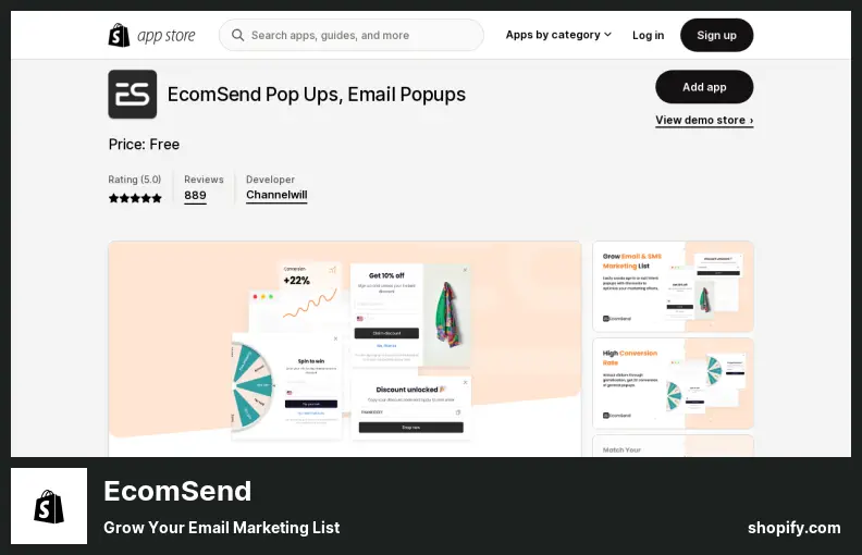 EcomSend - Développez votre liste de marketing par e-mail