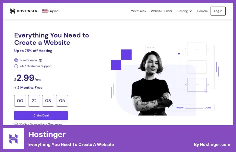 Hostinger - Tout ce dont vous avez besoin pour créer un site Web