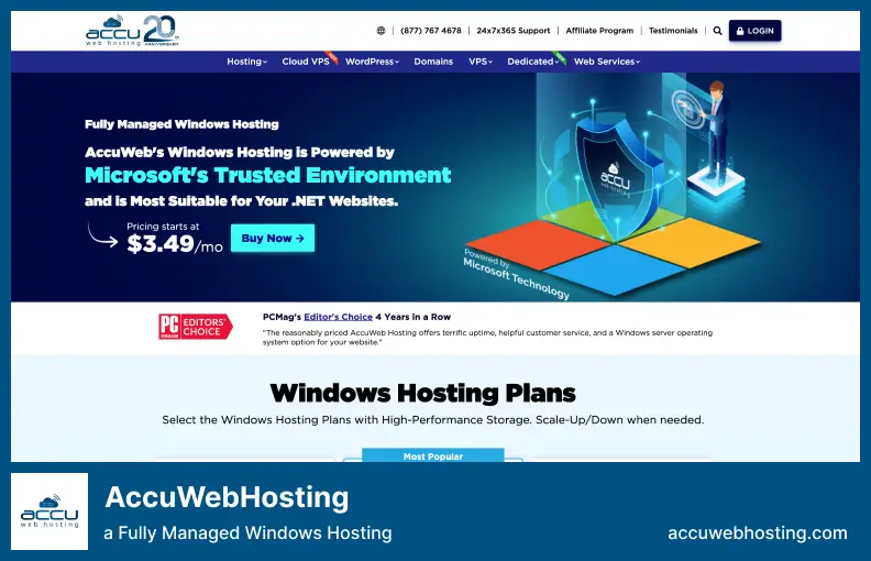 AccuWebHosting - un hébergement Windows entièrement géré