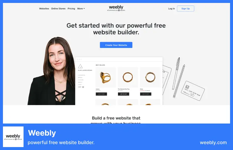 Weebly - オールインワンのホスティングおよびドラッグ アンド ドロップ ビルダー