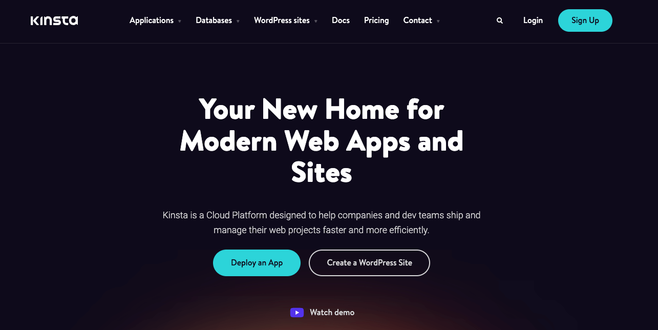 Kinsta-Homepage.