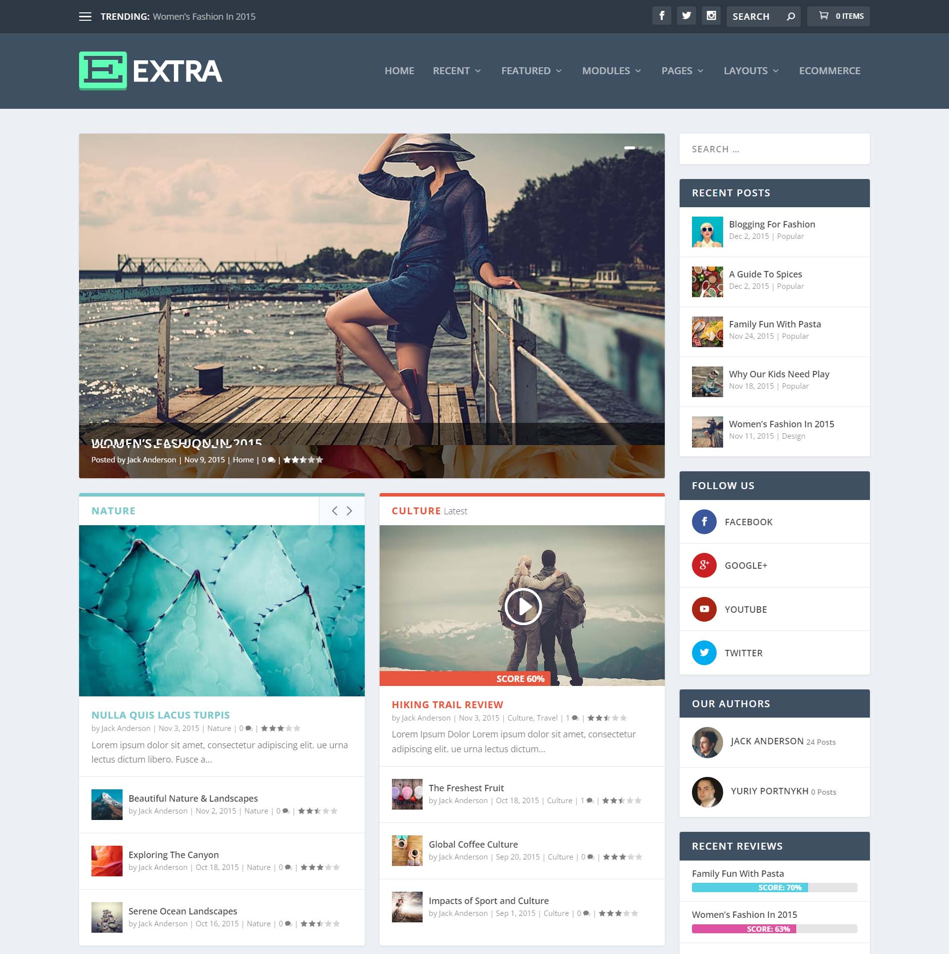 Extra, das beste WordPress-Theme für Zeitschriften