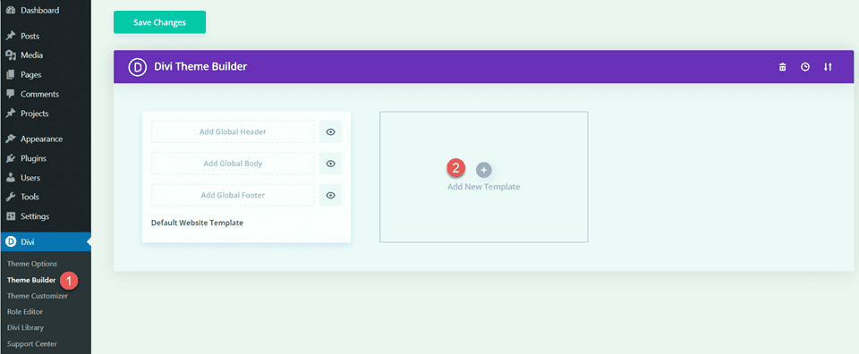 Divi Fullwidth Map VS Map-Modul Neue Vorlage hinzufügen