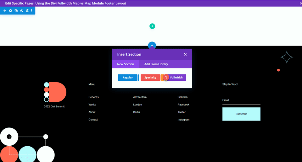 Modul Divi Fullwidth Map VS Map Insert Fullwidth