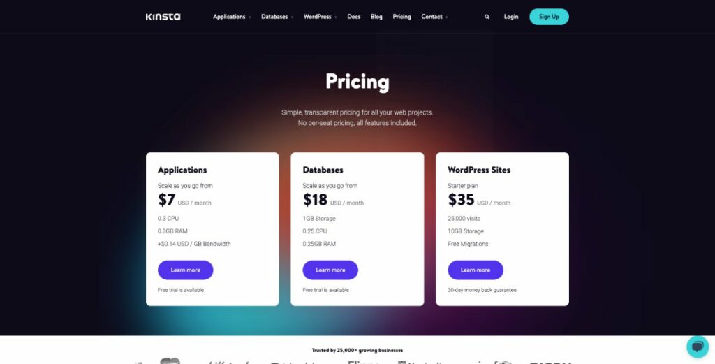 preços kinsta