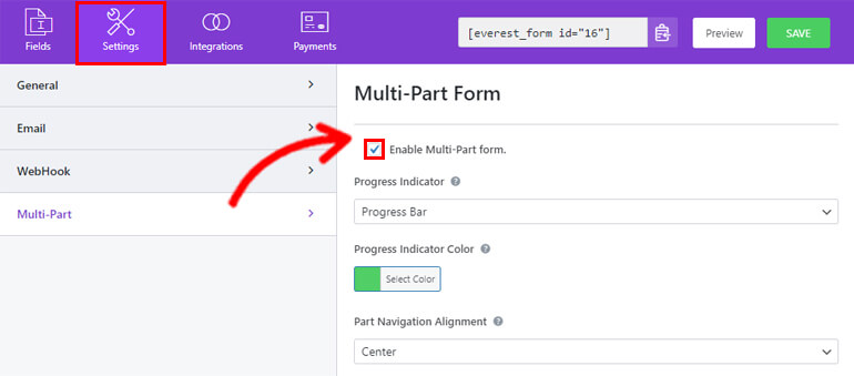 Activer l'option multi-parties