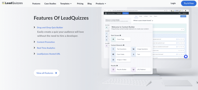 Creatore di quiz LeadQuizzes