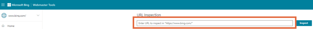 Il modulo di controllo URL in Bing Webmaster Tools