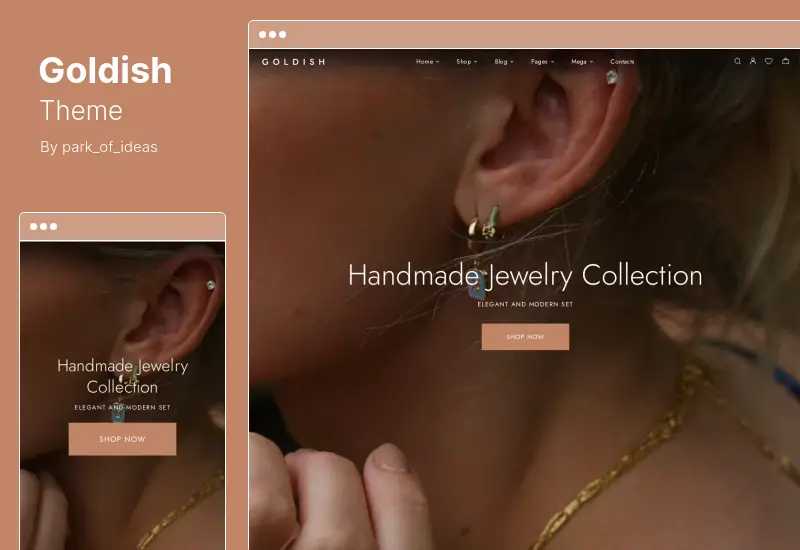 ธีม Goldish - ธีม WooCommerce ของร้านขายเครื่องประดับ