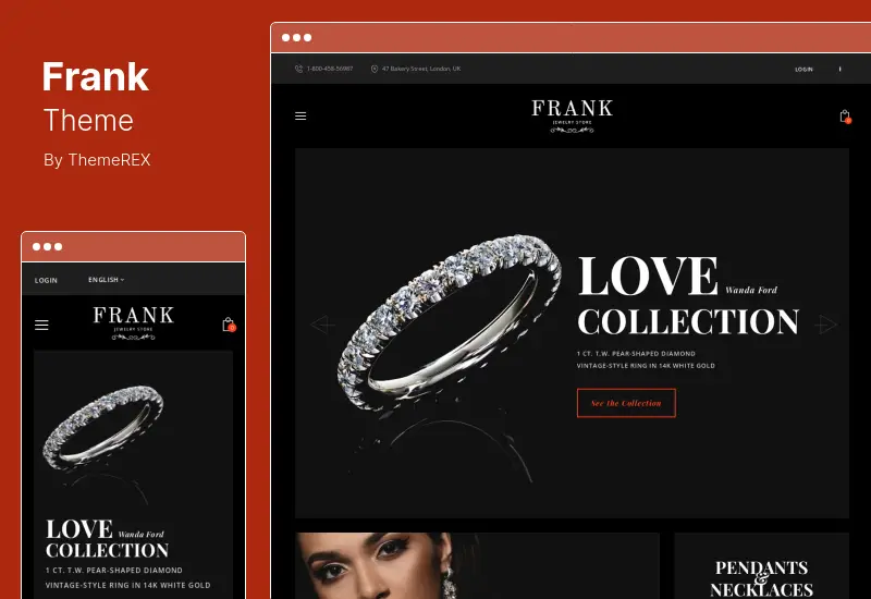 Frank Theme - 珠宝和手表在线商店 WordPress 主题