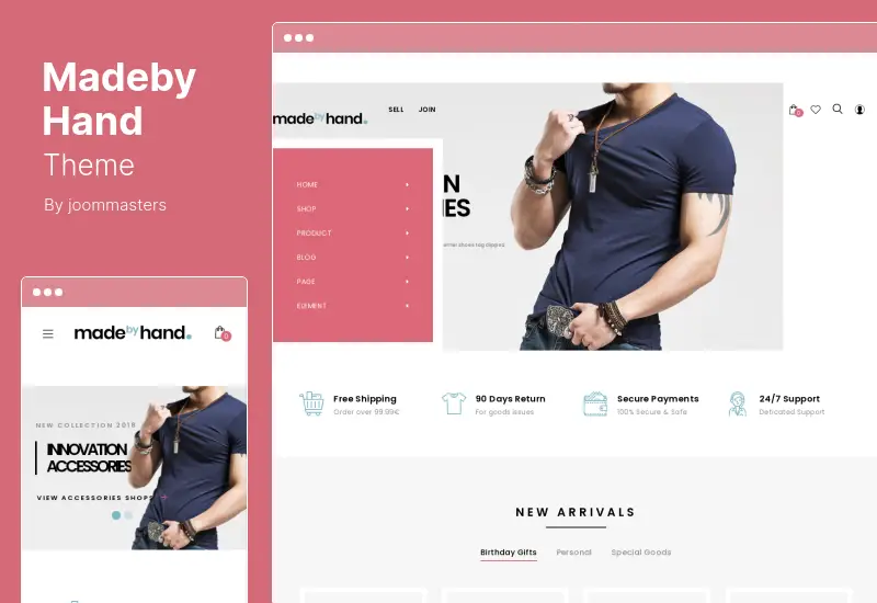 Tema MadebyHand - Tema WordPress per e-commerce fatto a mano minimo