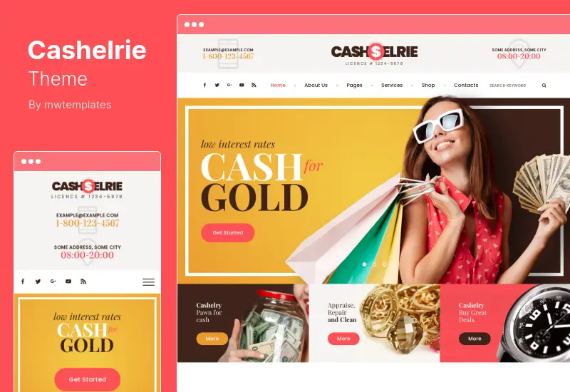 Cashelrie-Theme – Pfandhaus-WordPress-Theme