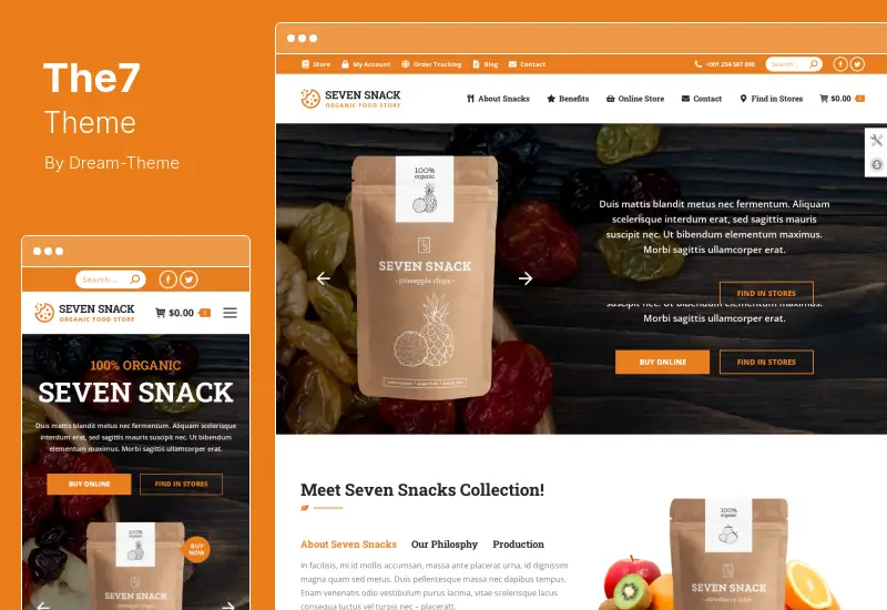 Tema The7 - Costruttore di siti Web ed e-commerce per temi WordPress