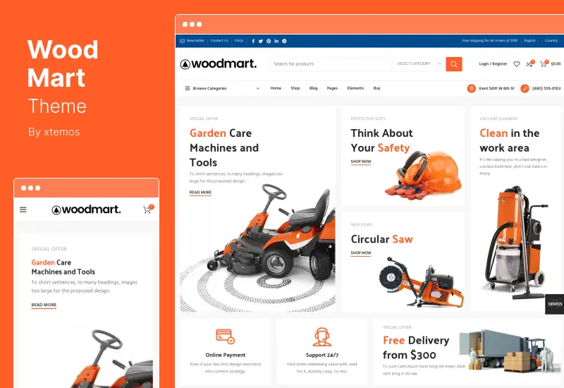 WoodMart 主題 - 多用途 WooCommerce 主題