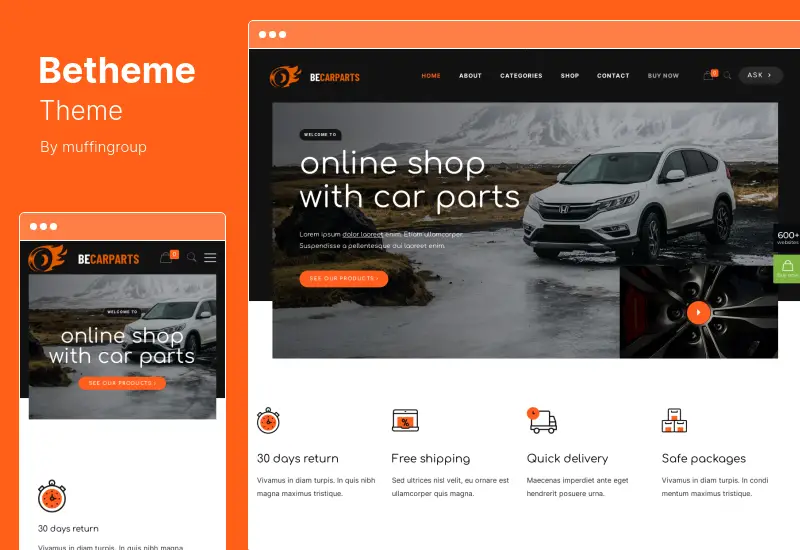 Betheme Teması - Duyarlı Çok Amaçlı WordPress ve WooCommerce Teması