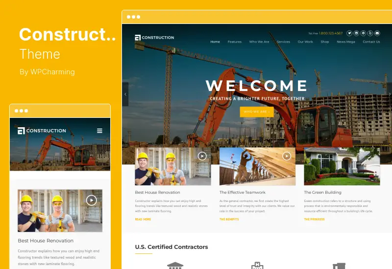 Tema de construcción - Tema de construcción de WordPress