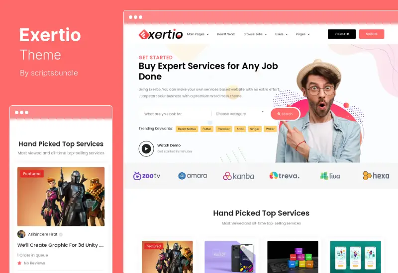 Exertio Theme - ธีม WordPress ตลาดอิสระ