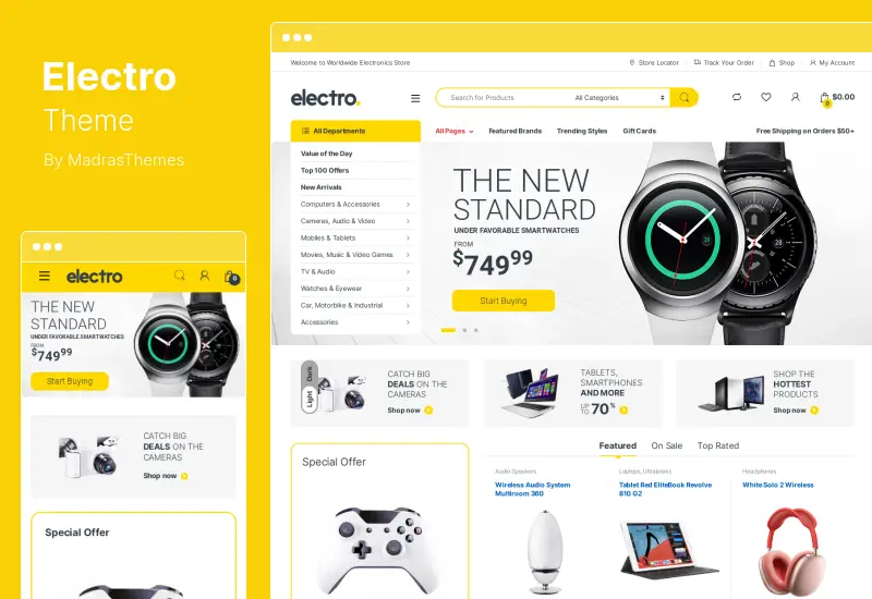 Electro Theme - Magazin de electronice Tema WooCommerce