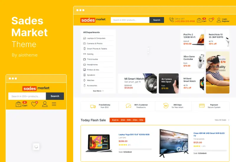 SadesMarket Theme - Tema multipropósito de WordPress