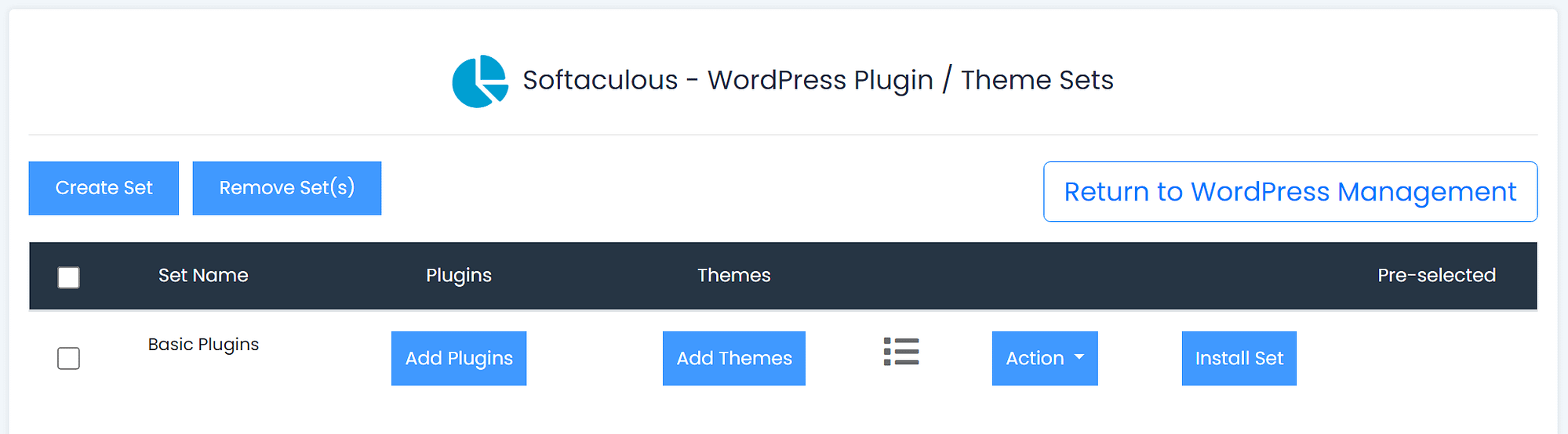 Creación de conjuntos de complementos en cPanel.