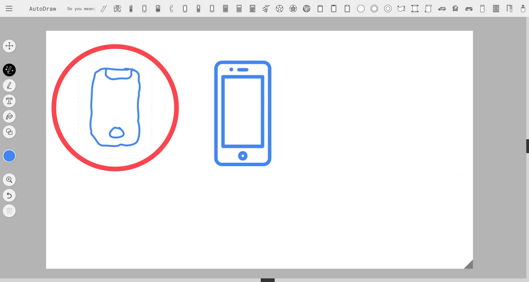 AutoDraw genera icone