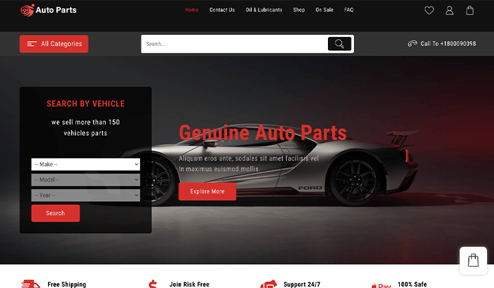 Shop Mania is one of the best WordPress Themes for Auto Parts websites. This theme gives you all functionality that take your website to the next level.