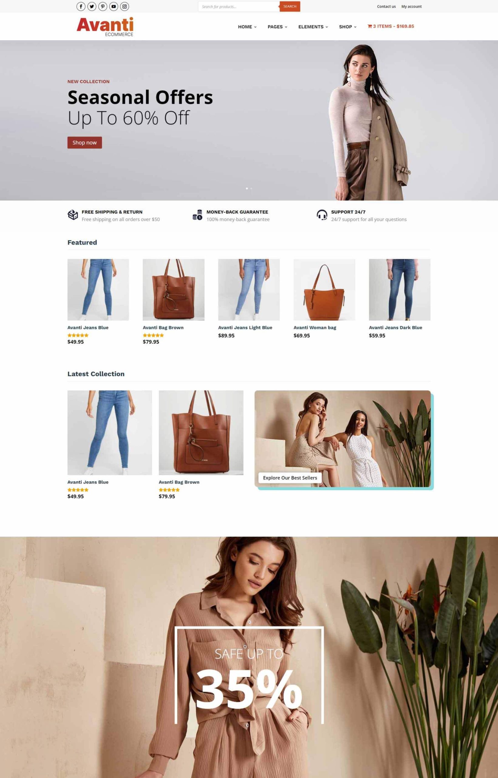 الصفحة الرئيسية Shop V3