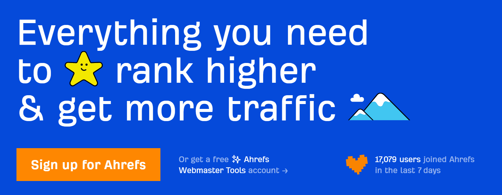 Ahrefs 홈페이지.